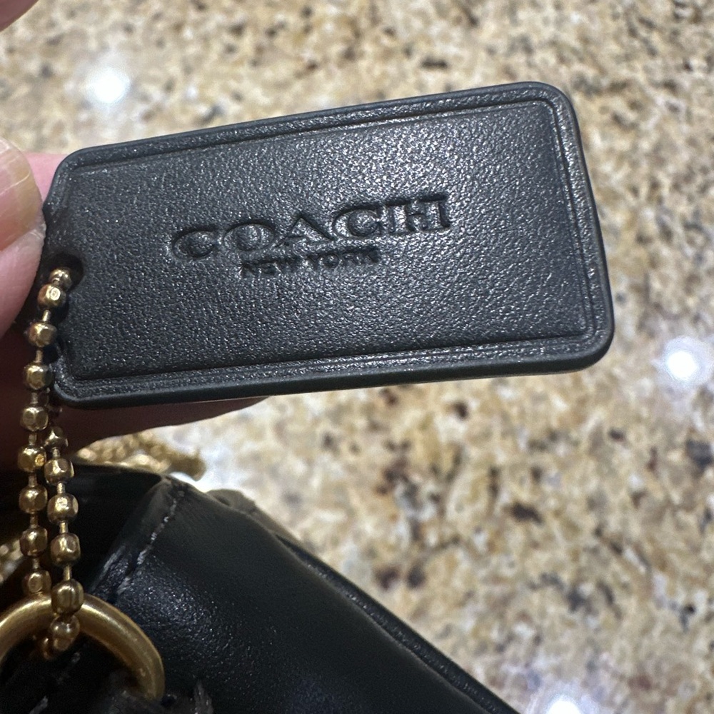Coach Black Crossbody Bag with Gold Accent NWT - Picture 10 of 11